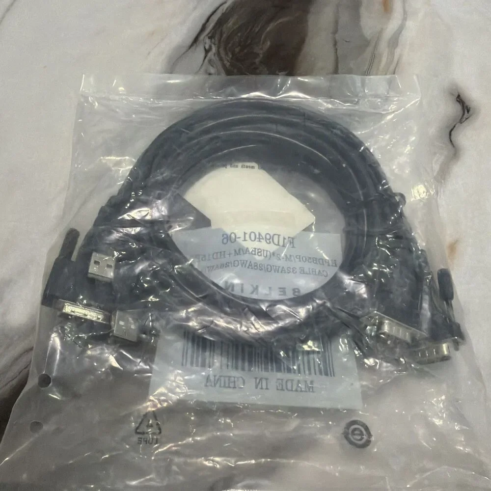NEW BELKIN 6 ft ENTERPRISE Series Dual-Port KVM Cable USB F1D9401-06!